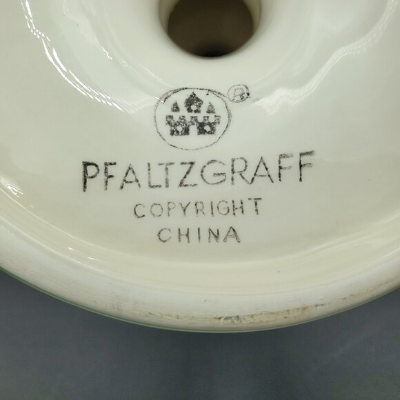 Pfaltzgraff French Quarter Candlesticks Tall Green Vines Candle Holders - Picture 5 of 6